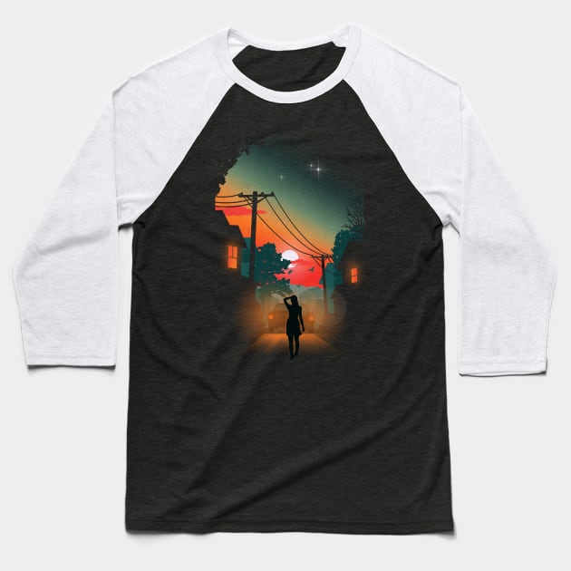 Bright Lights Baseball T-Shirt by TheChild